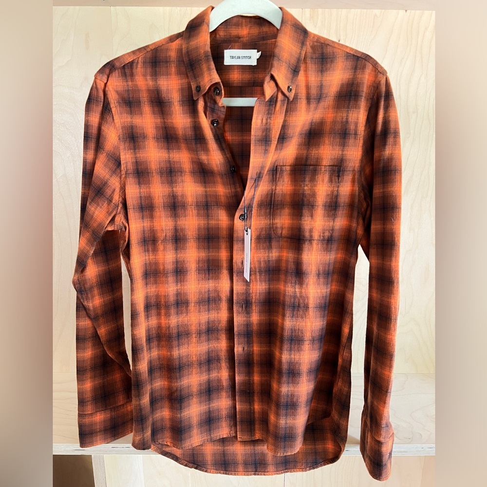 Taylor Stitch The Jack Shirt Mens Small Plaid Button Down Oxford Casual Long Sle
